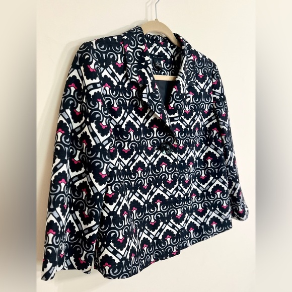 SILKLAND Women's Mid Century Modern 3/4 Sleeve 100% Silk Blazer Size Small - Picture 3 of 13